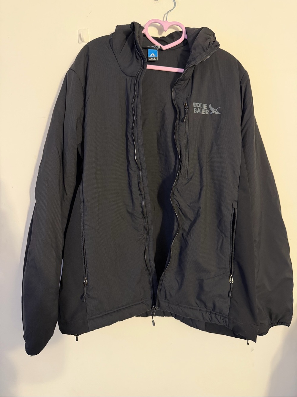 Eddie Bauer Men's Black Hooded Puffer Jacket